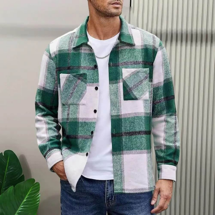 Chemise chaude pour homme à manches longues classique et élégante