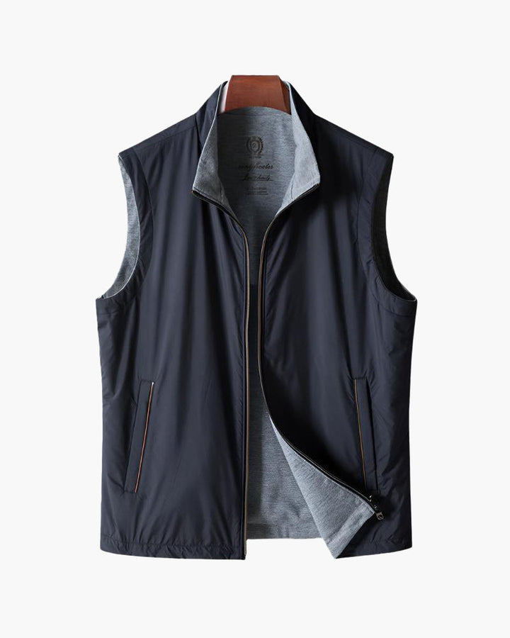 Herren Weste Leichte Sportliche Bodywarmer mit Weichem Innenfutter und Reißverschlusstaschen