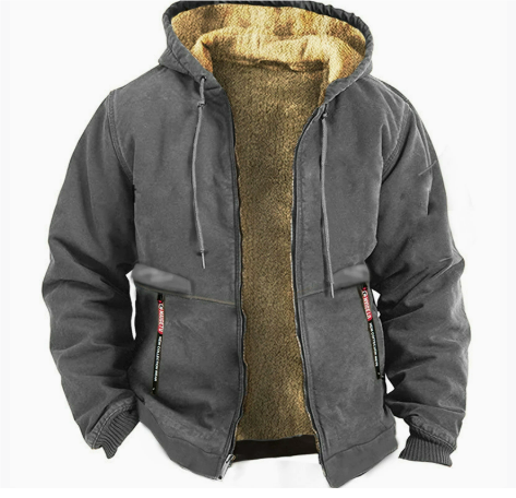 Veste zippée pour homme avec capuche
