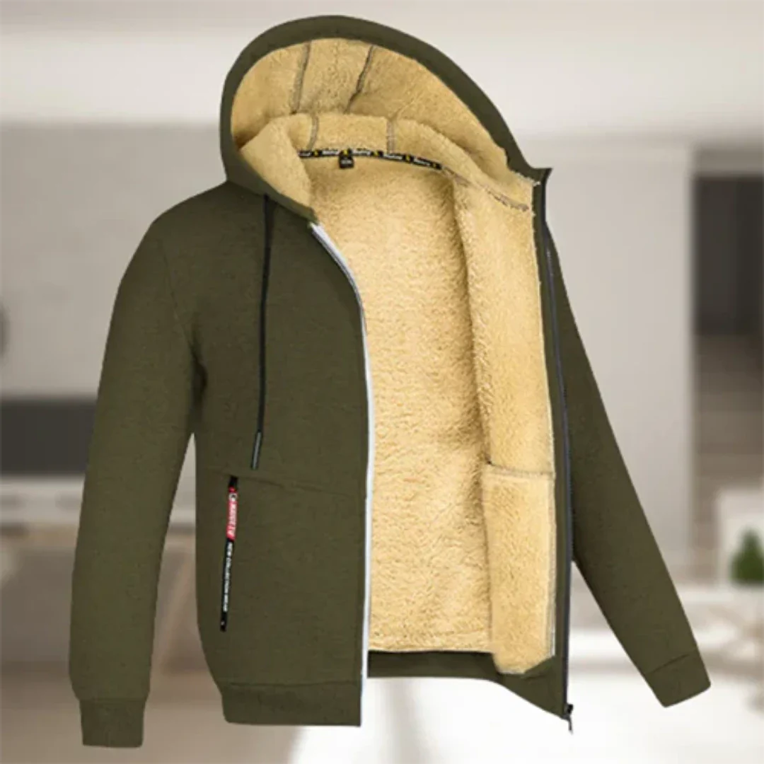 Veste zippée pour homme avec capuche