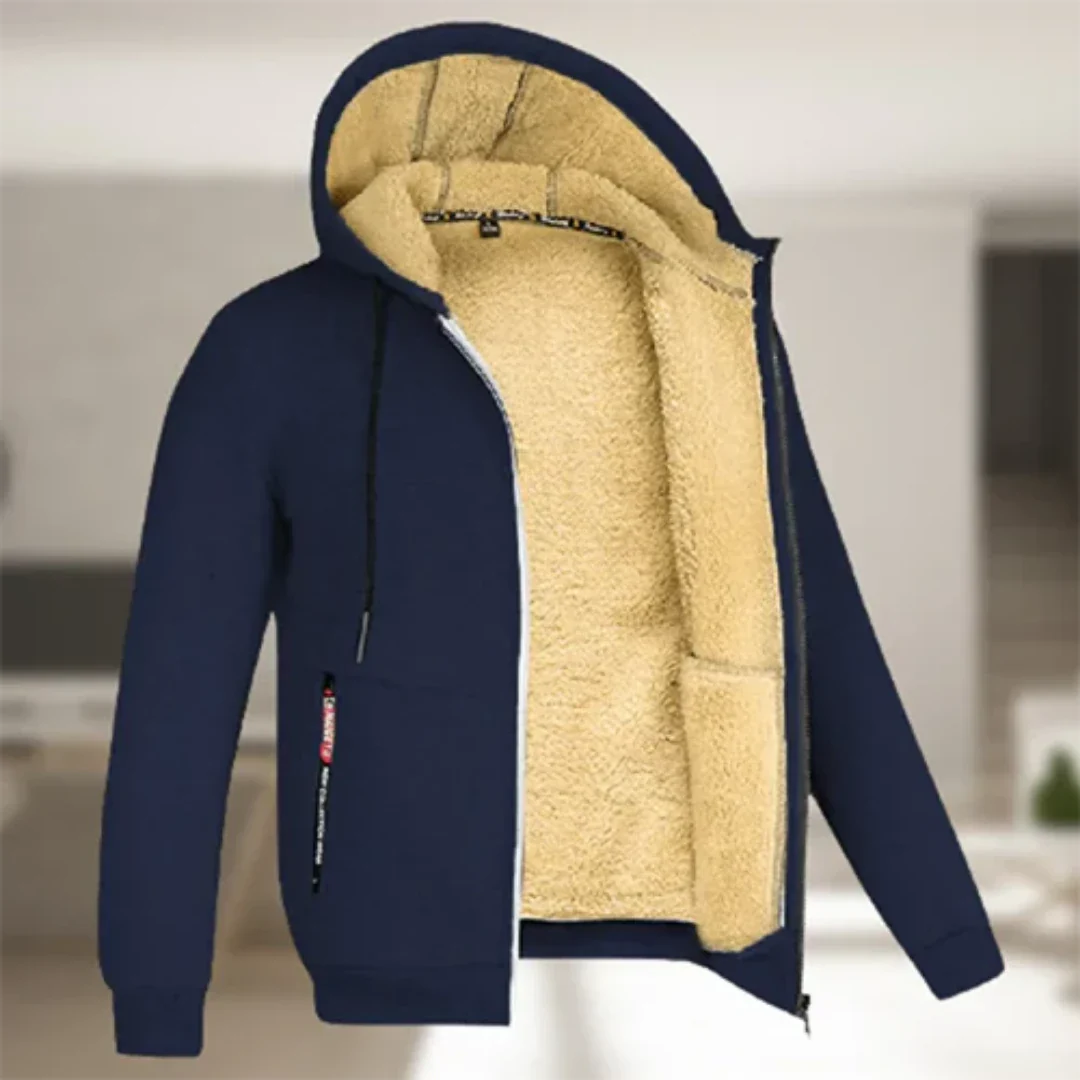 Veste zippée pour homme avec capuche