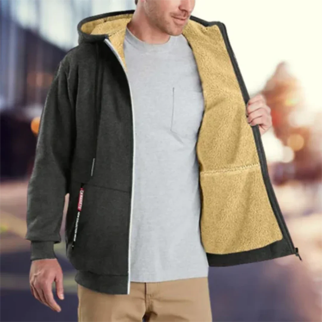 Veste zippée pour homme avec capuche