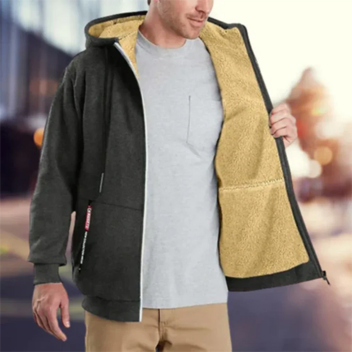 Veste zippée pour homme avec capuche