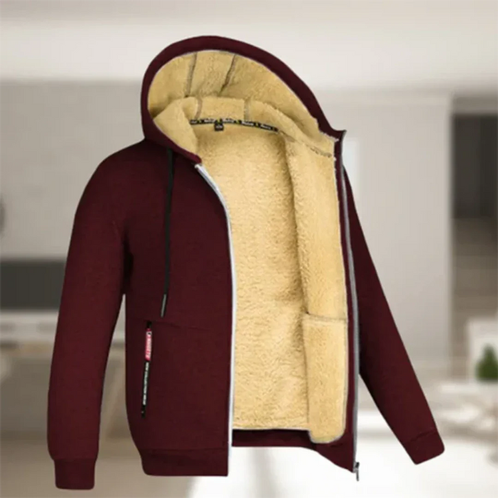 Veste zippée pour homme avec capuche