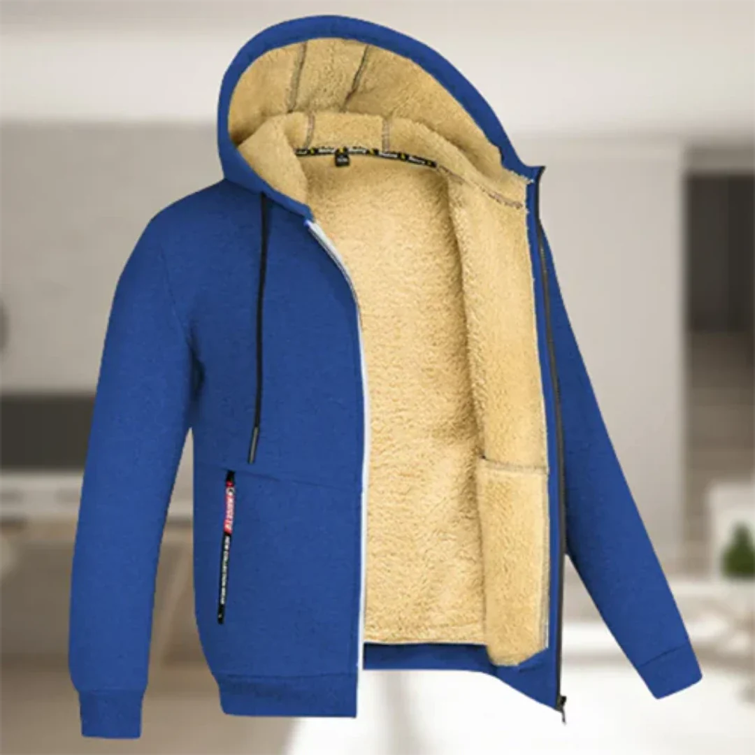 Veste zippée pour homme avec capuche