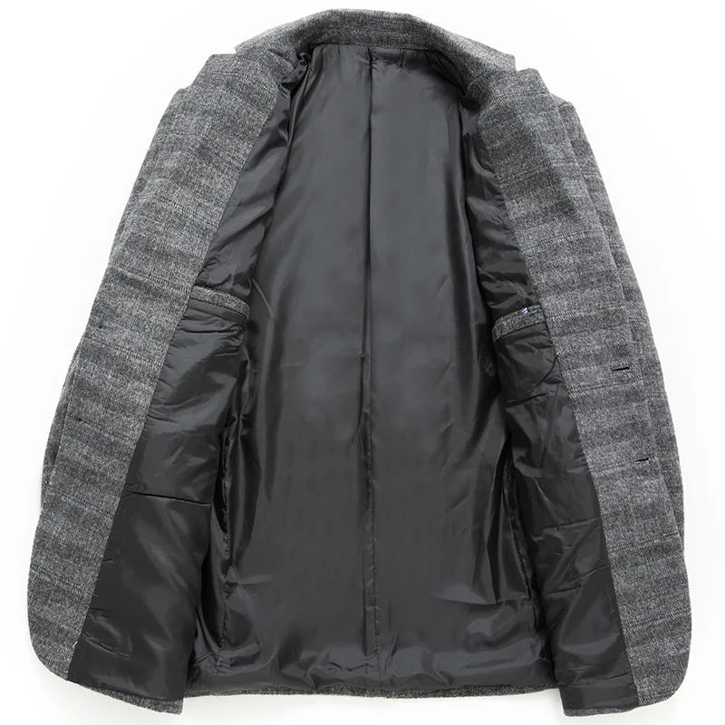 Herrenblazer Grau Khaki Elegant Vielseitig Hochwertige Stoffe