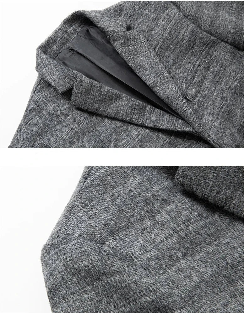 Herrenblazer Grau Khaki Elegant Vielseitig Hochwertige Stoffe