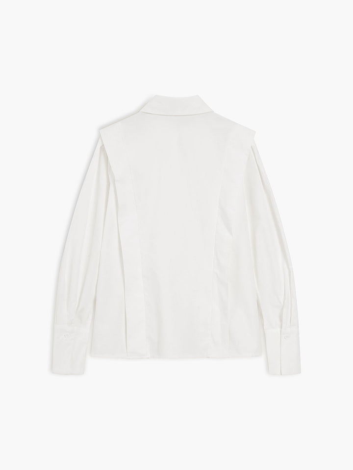 Langarm Button-Down Hemd Damen - Baumwolle Klassisches Button-Down Design