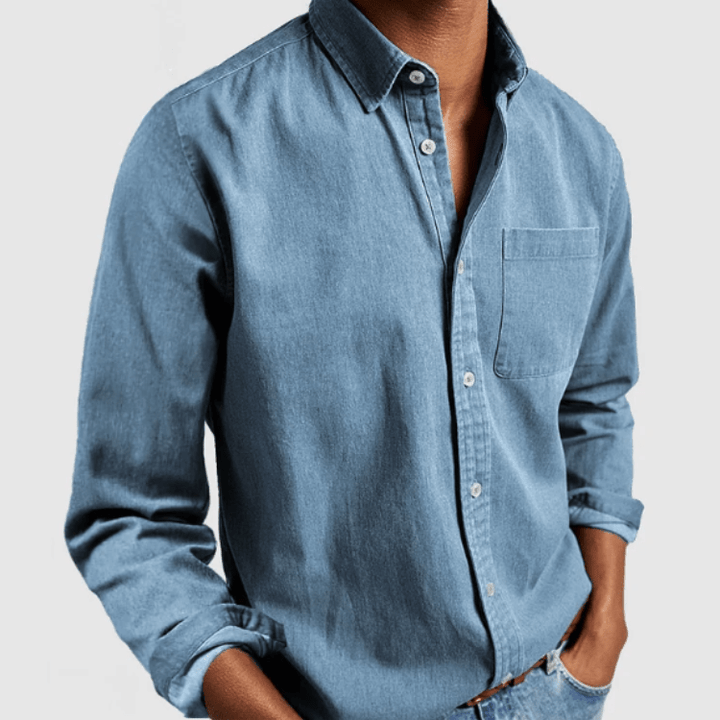 Chemise homme manches longues coton classique élégant