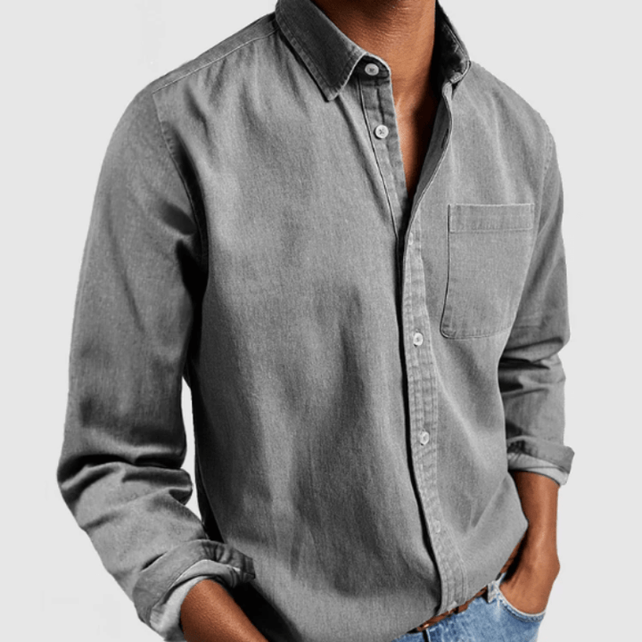 Chemise homme manches longues coton classique élégant