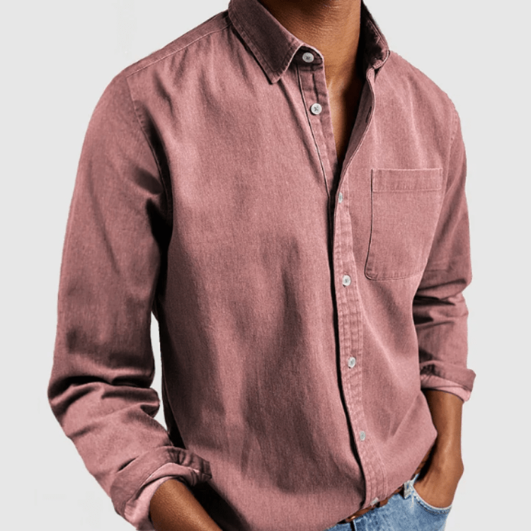 Chemise homme manches longues coton classique élégant
