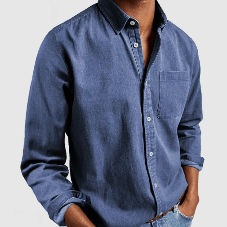 Chemise homme manches longues coton classique élégant