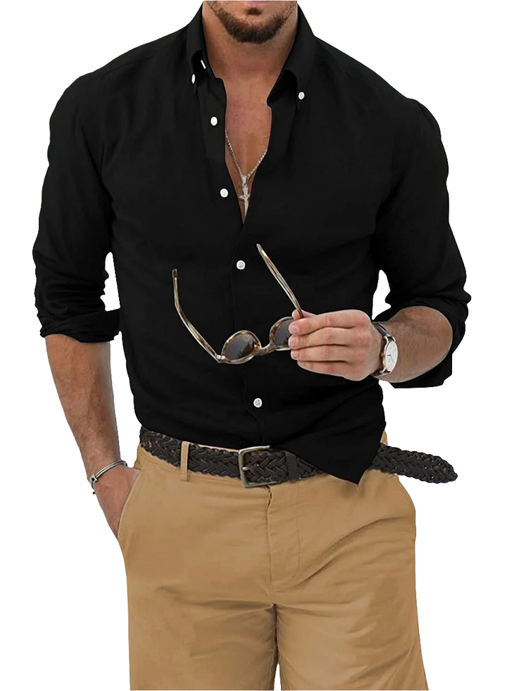 Chemise homme manches longues facile d'entretien sans repassage classique