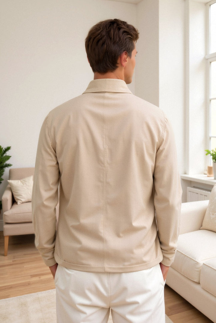 Herrenjacke Minimalistisch Leichter Stoff Casual Style