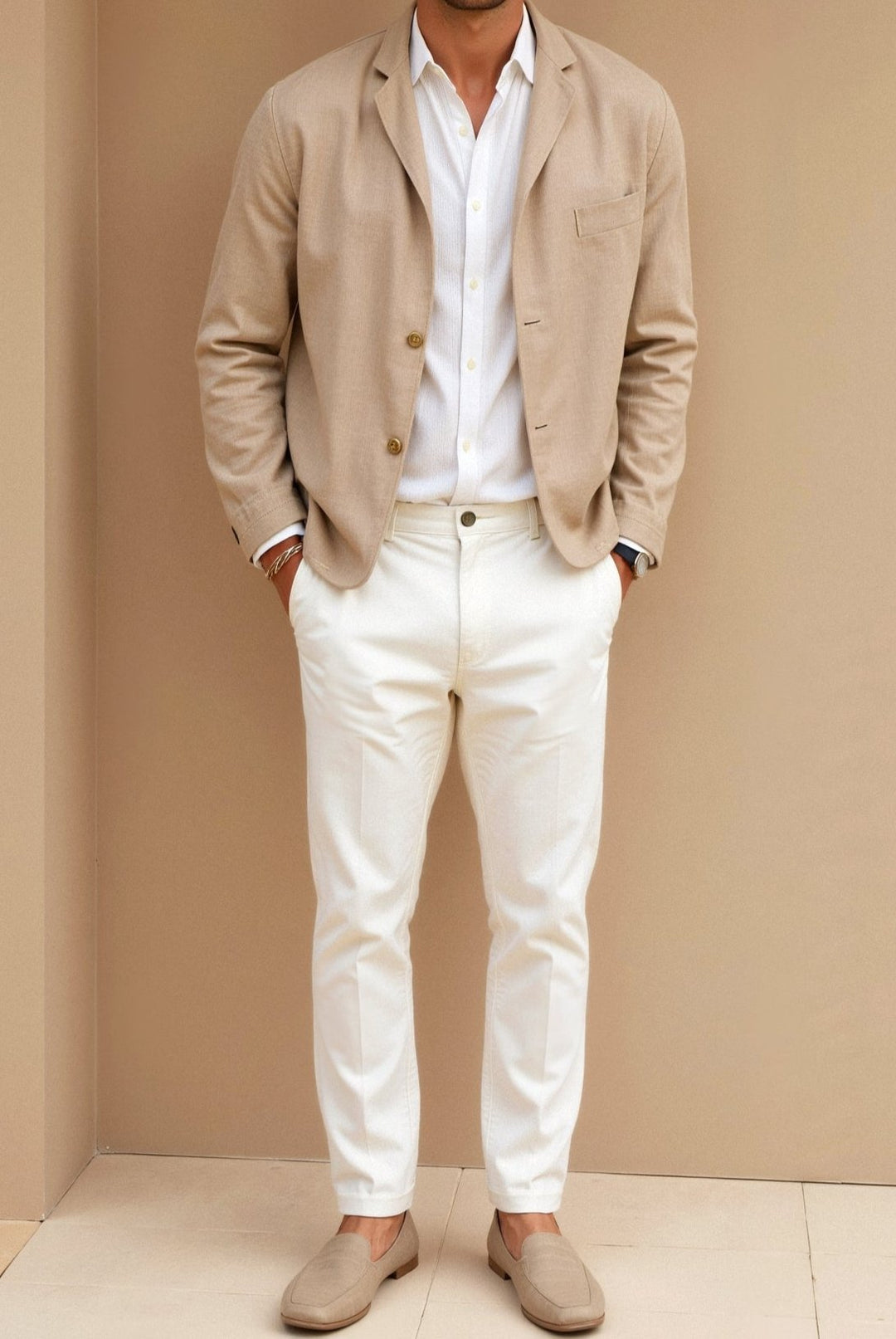 Herrenjacke Minimalistisch Leichter Stoff Casual Style