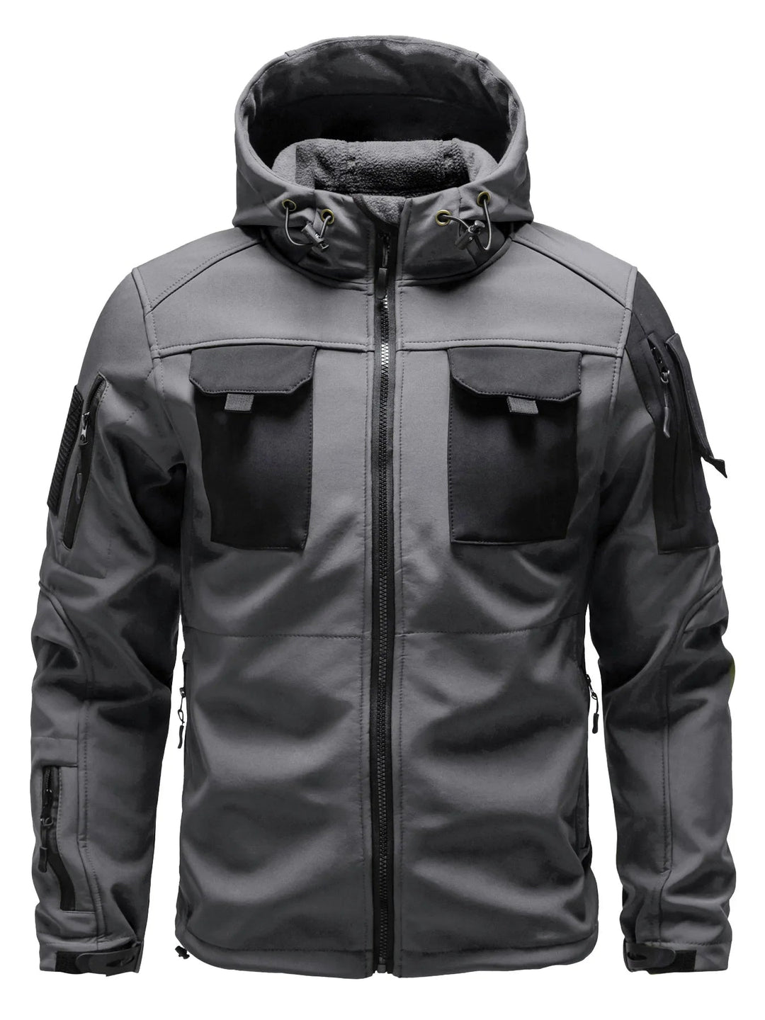 Veste softshell homme avec capuche et plusieurs poches