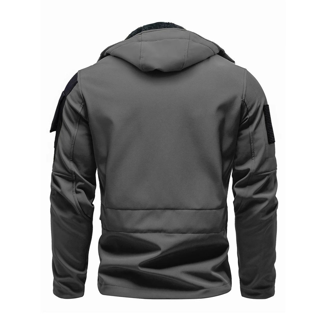 Veste softshell homme avec capuche et plusieurs poches