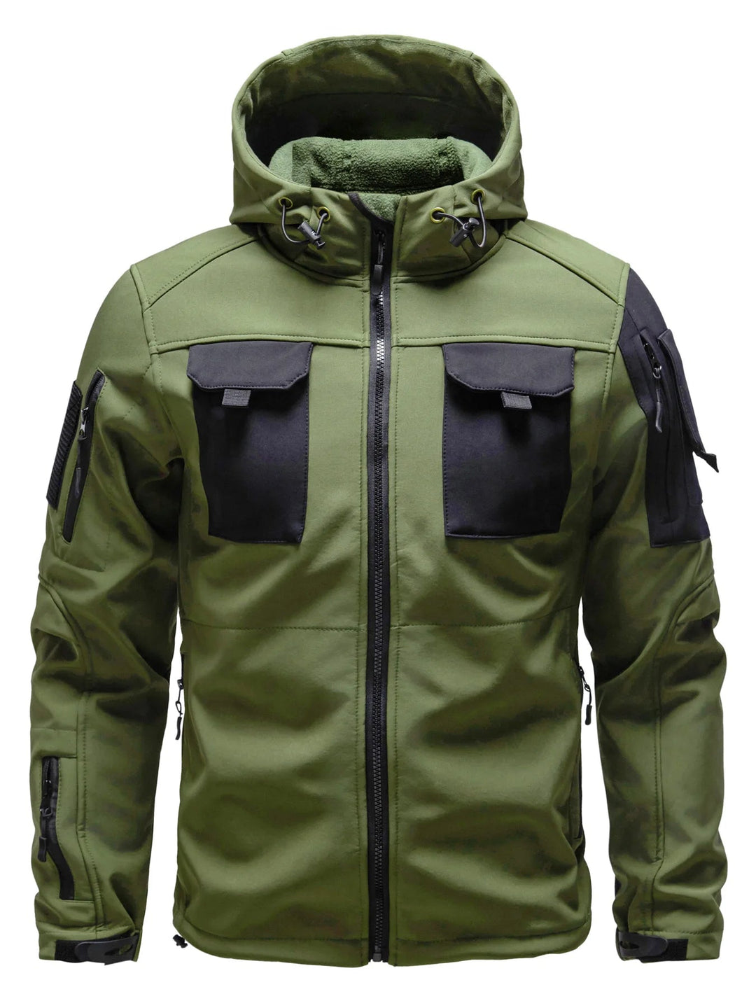 Veste softshell homme avec capuche et plusieurs poches