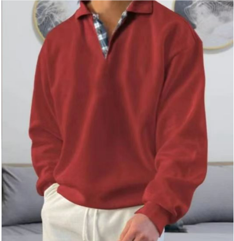 Herrenpullover Freizeit Kragen Hochwertiger Stoff Lässig