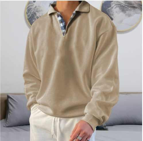 Herrenpullover Freizeit Kragen Hochwertiger Stoff Lässig