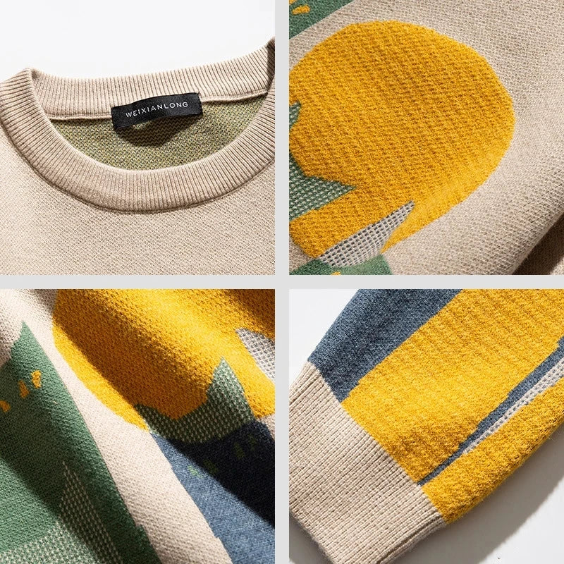 Herrenpullover Oversize Baumwolle Modern Stilvoll