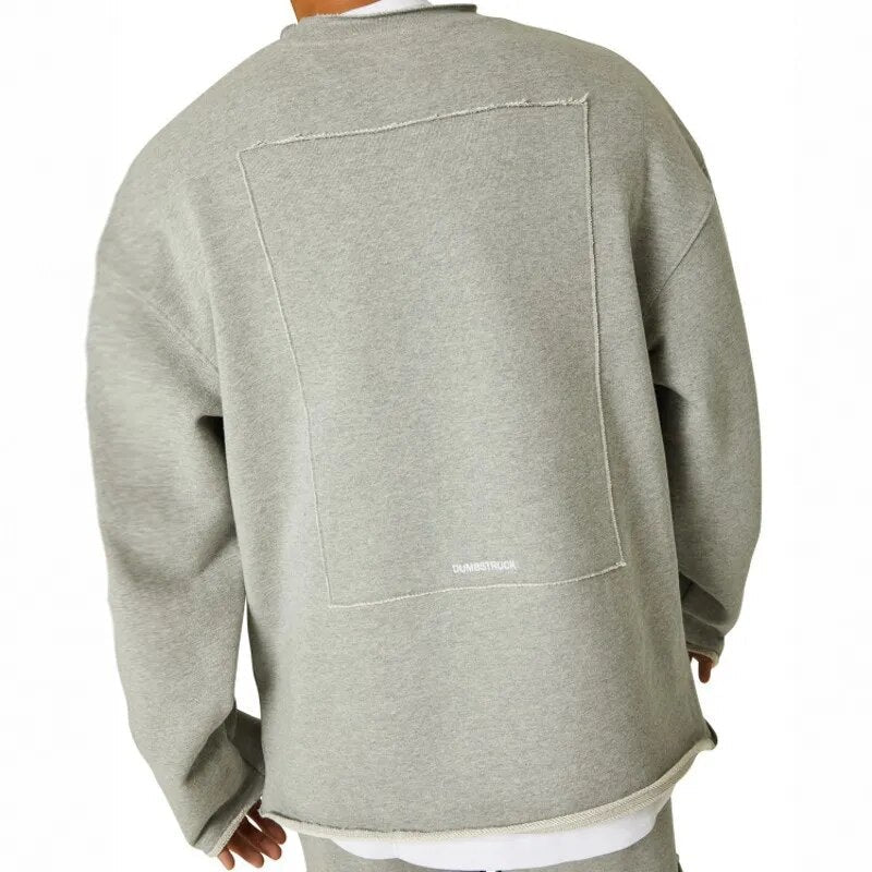 Herrenpullover Rundhals Baumwolle Lässig Langarm