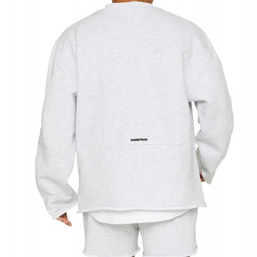 Herrenpullover Rundhals Baumwolle Lässig Langarm