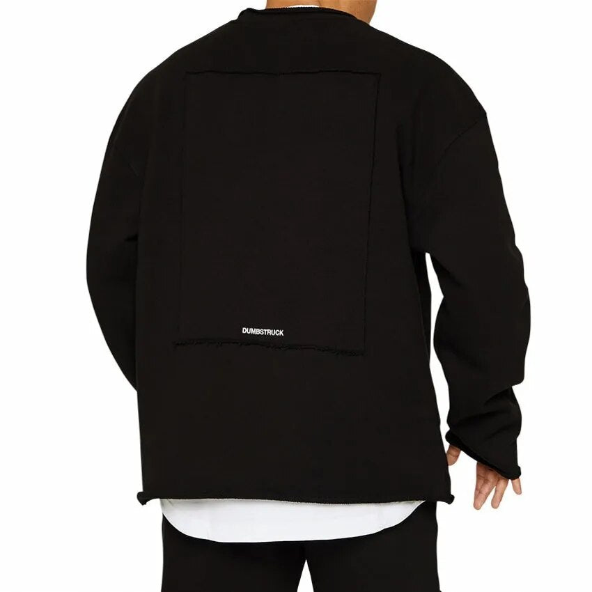 Herrenpullover Rundhals Baumwolle Lässig Langarm