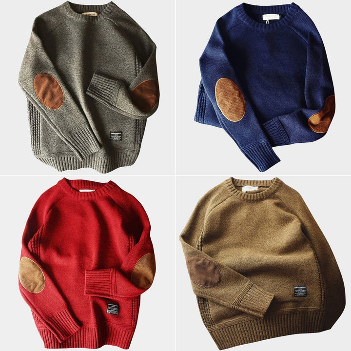 Herrenpullover Rundhalsshirt Baumwolle Modern