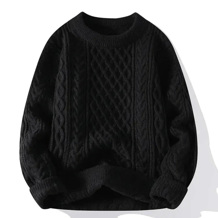 Herrenpullover Strick Baumwolle Klassisch Langarm