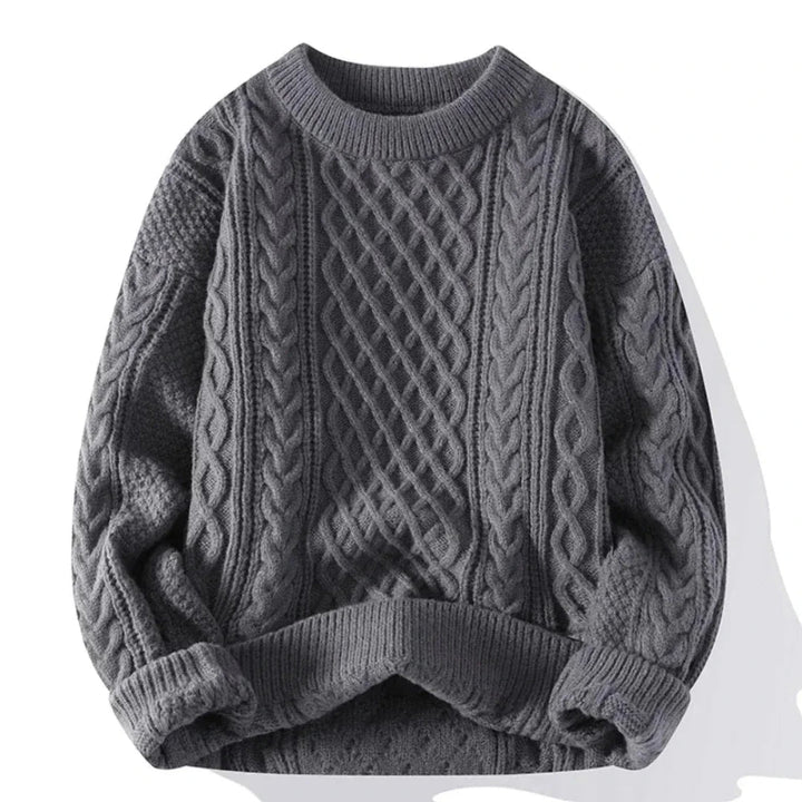 Herrenpullover Strick Baumwolle Klassisch Langarm