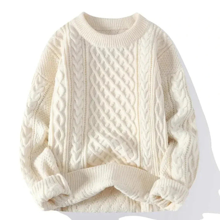 Herrenpullover Strick Baumwolle Klassisch Langarm