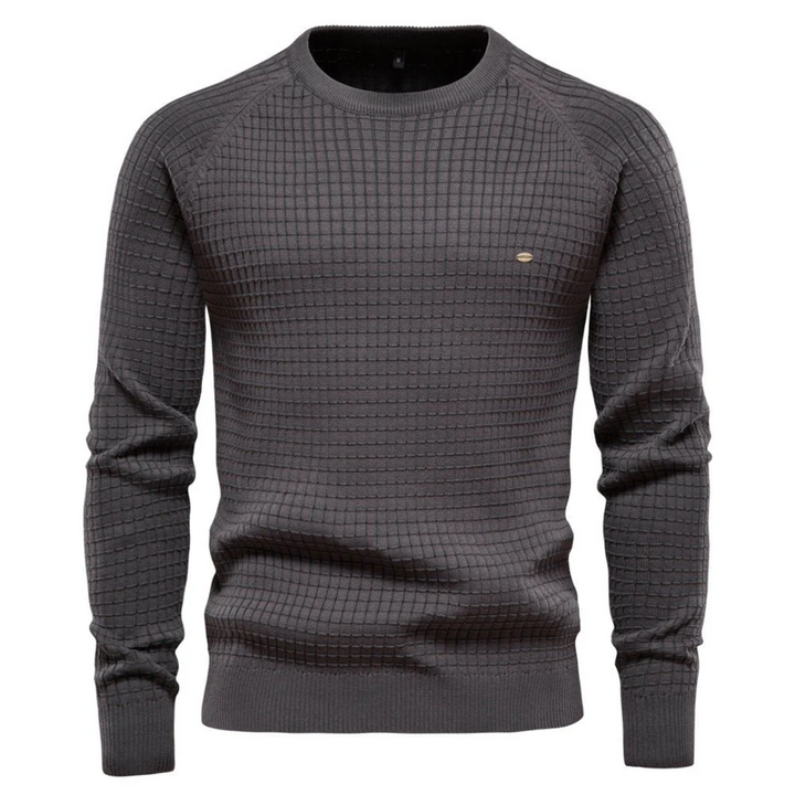 Herrenpullover Strick Rundhals Warm Gemütlich Baumwolle