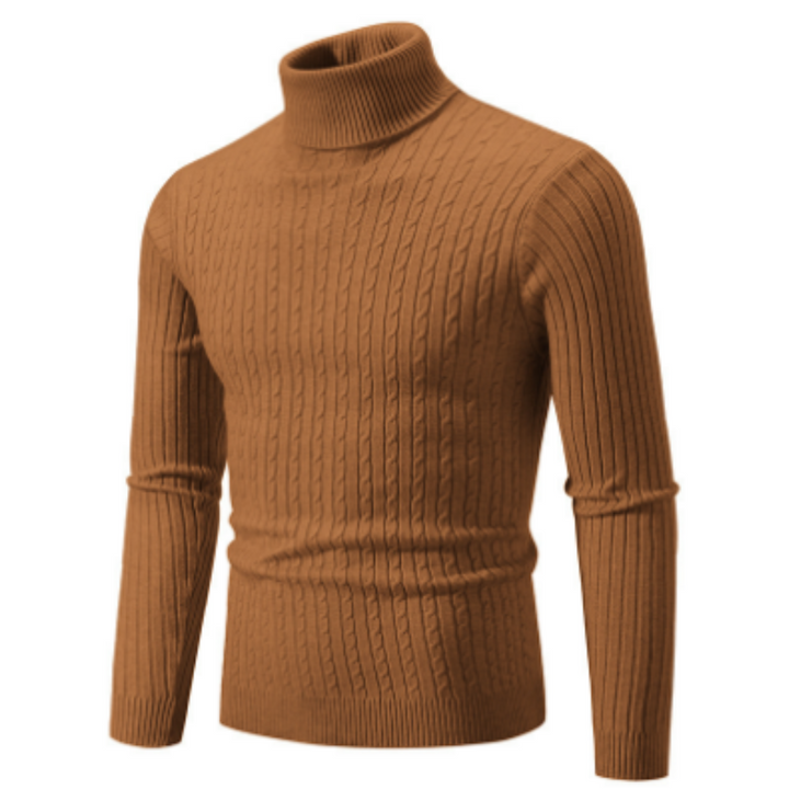 Herrenpullover Strick mit Rollkragen – Bequemer, Eleganter Look für kalte Tage