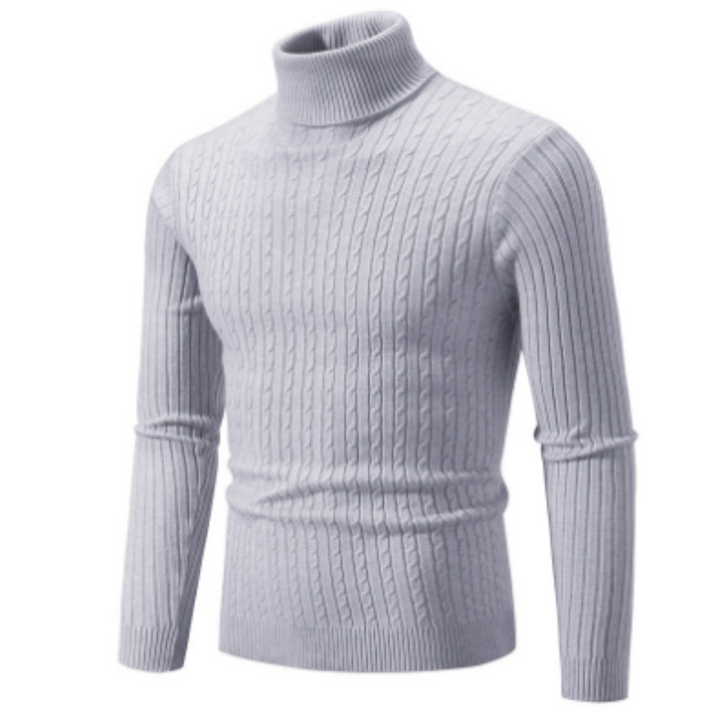 Herrenpullover Strick mit Rollkragen – Bequemer, Eleganter Look für kalte Tage