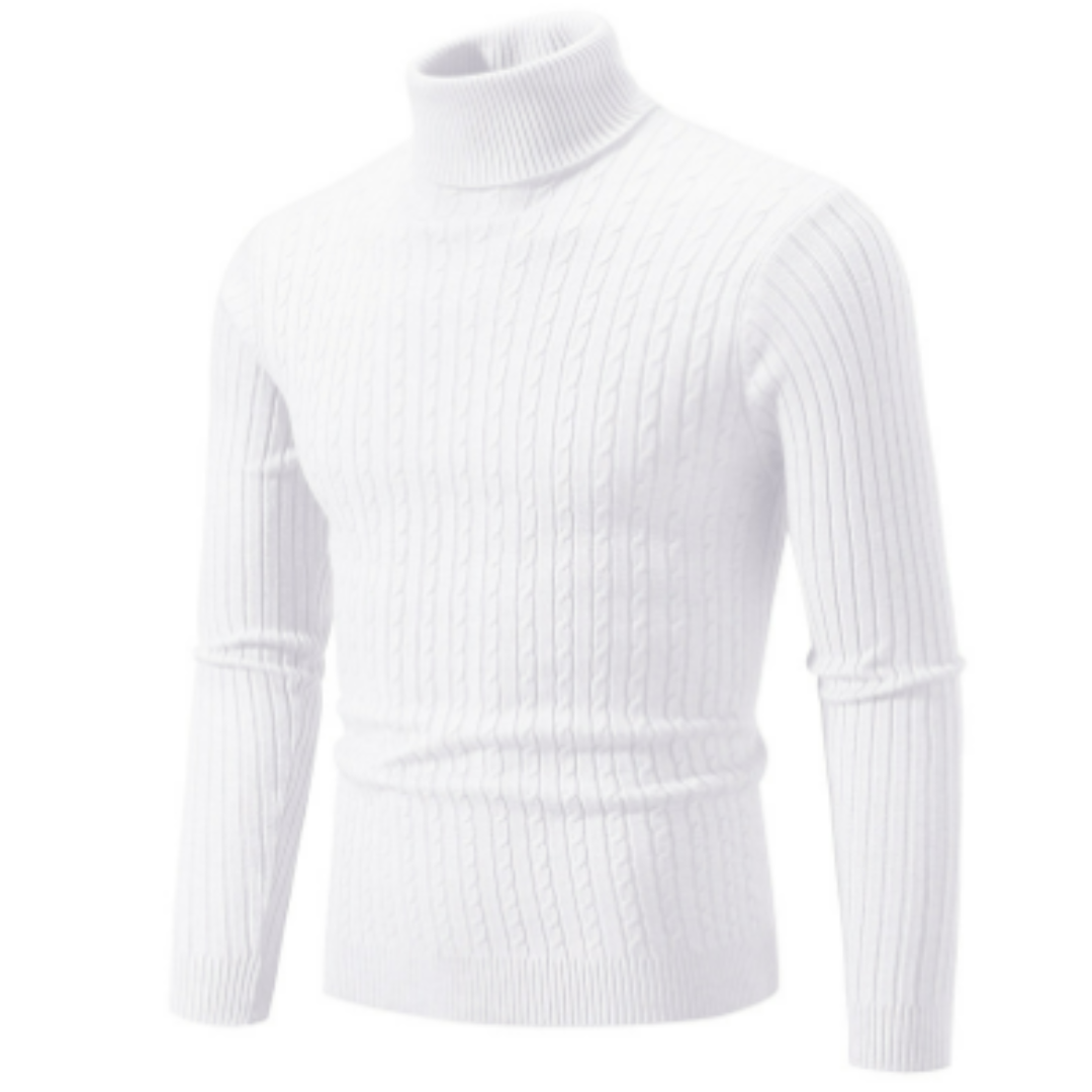Herrenpullover Strick mit Rollkragen – Bequemer, Eleganter Look für kalte Tage