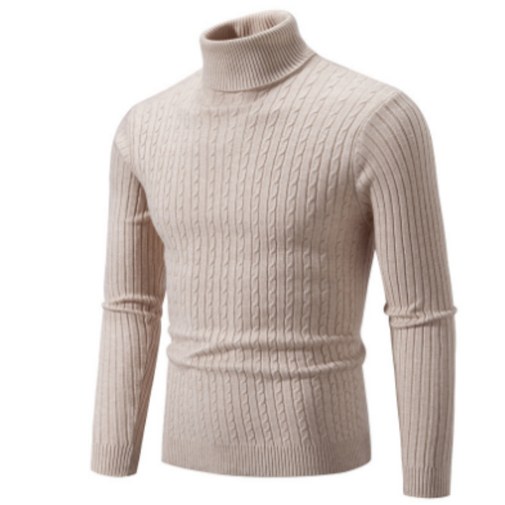 Herrenpullover Strick mit Rollkragen – Bequemer, Eleganter Look für kalte Tage