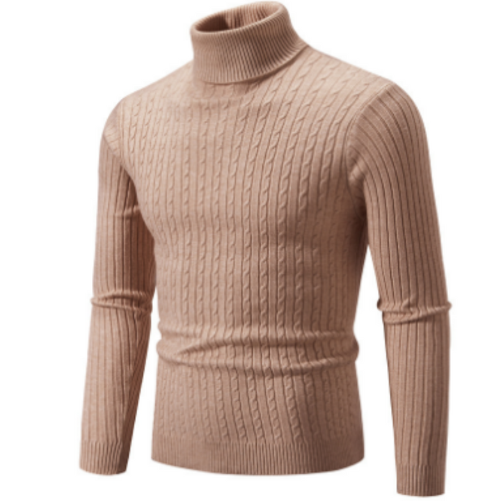 Herrenpullover Strick mit Rollkragen – Bequemer, Eleganter Look für kalte Tage