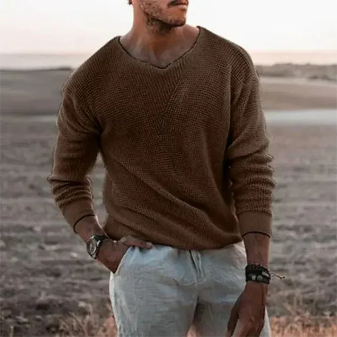 Herrenpullover Weicher Strick Lässig