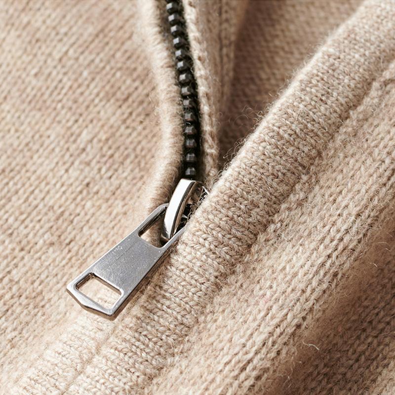 Herrenpullover Wolle Halber Reißverschluss Modern
