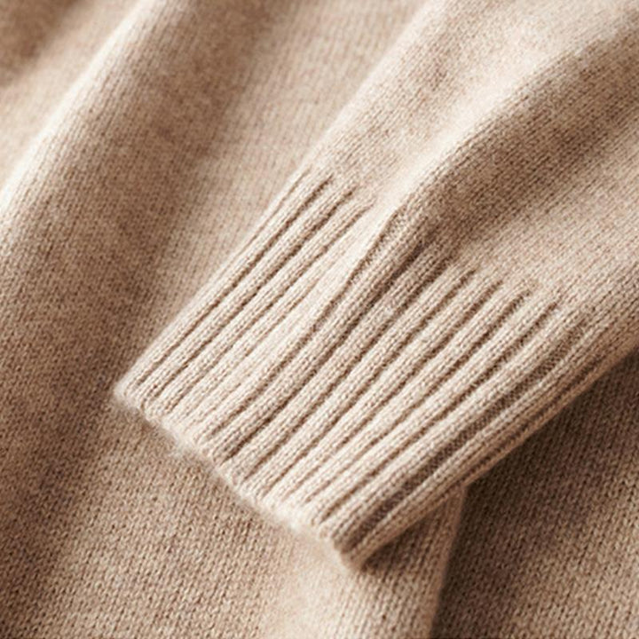 Herrenpullover Wolle Halber Reißverschluss Modern