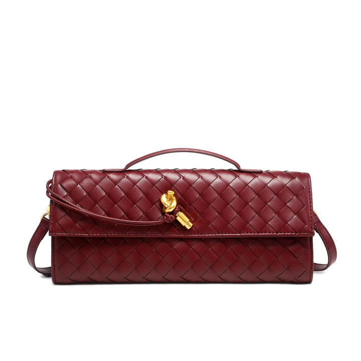 Pochette en cuir vegan de luxe – Tissée à la main, élégante et durable