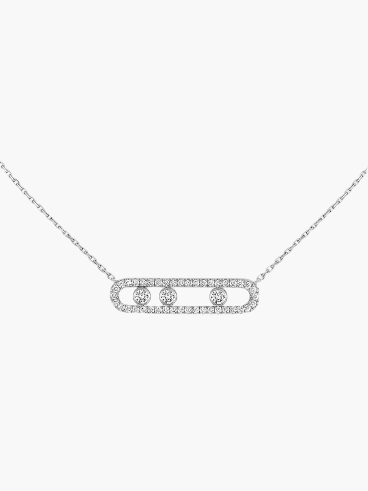Necklace with movable diamonds - elegant, refined and timeless