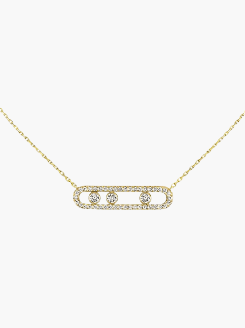 Necklace with movable diamonds - elegant, refined and timeless