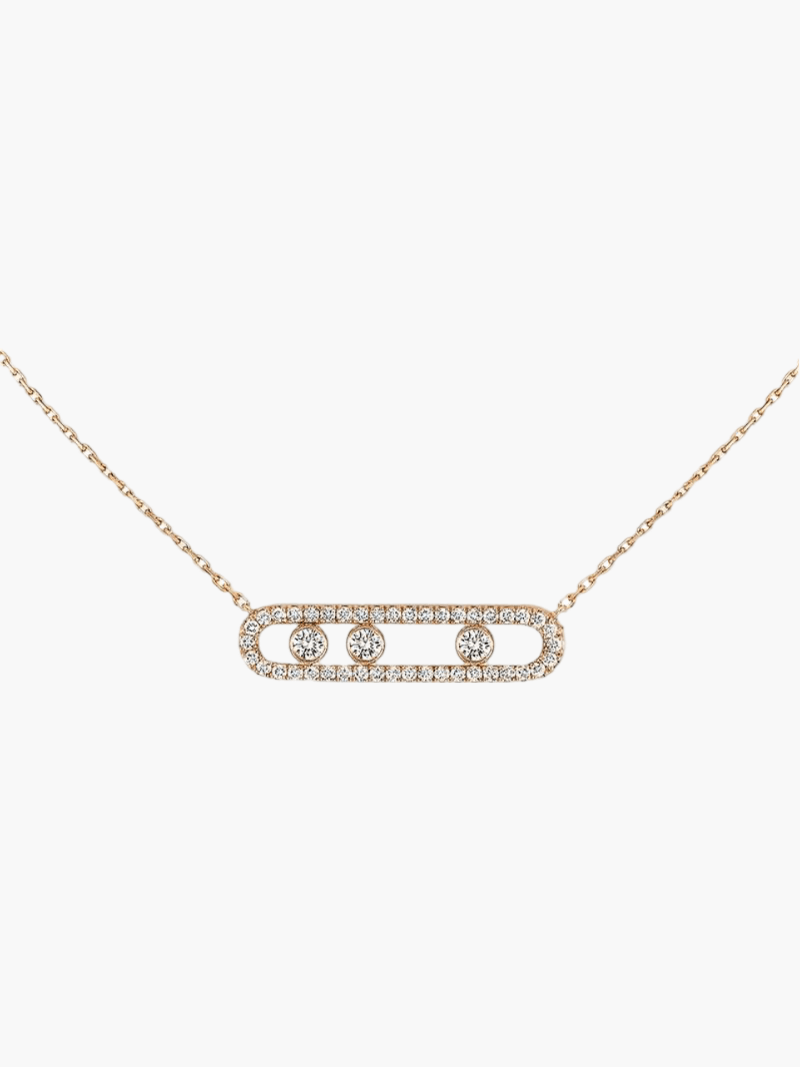 Necklace with movable diamonds - elegant, refined and timeless