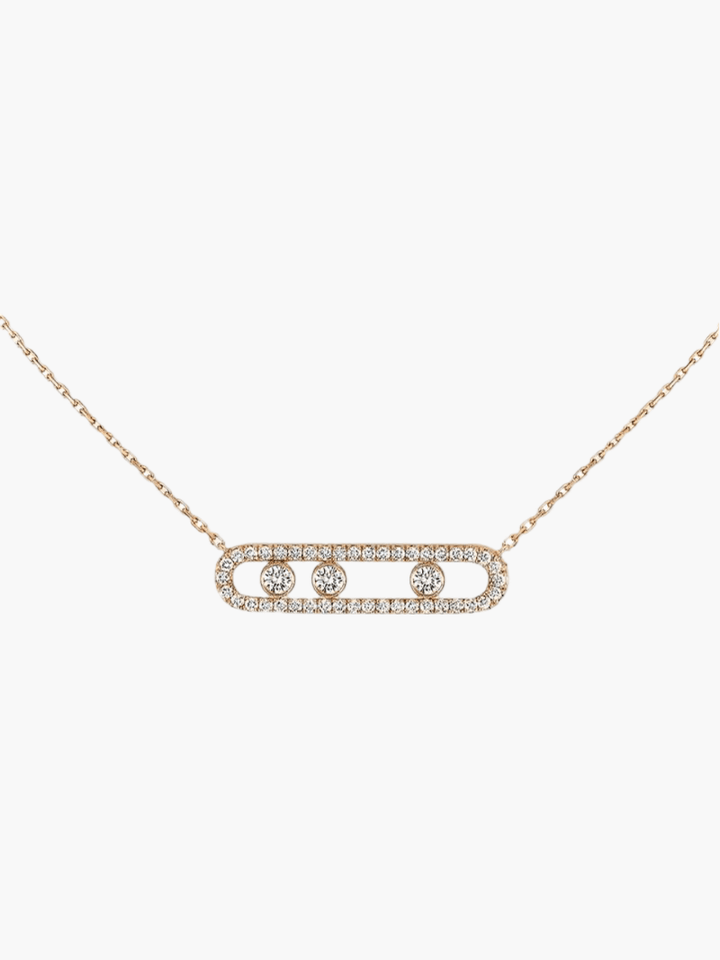 Necklace with movable diamonds - elegant, refined and timeless