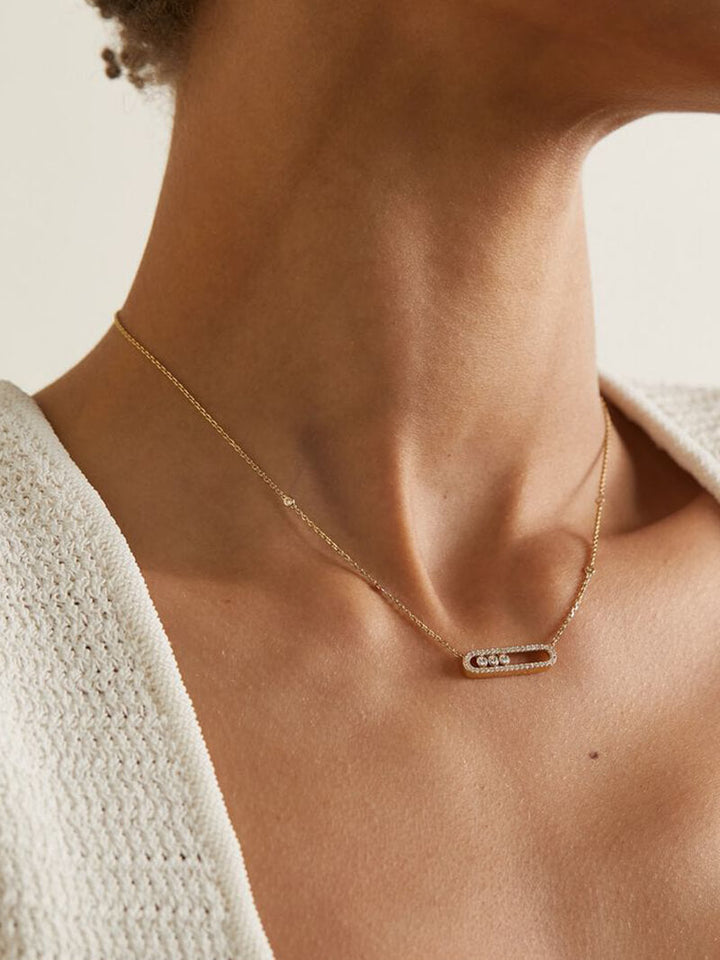 Necklace with movable diamonds - elegant, refined and timeless