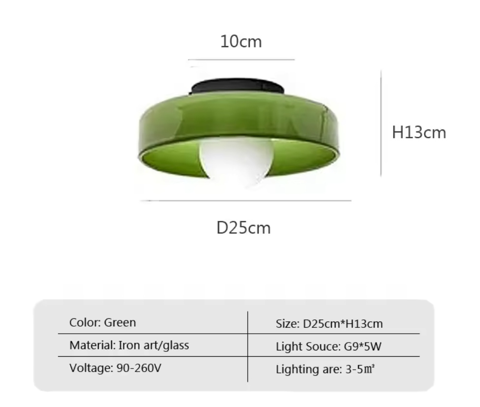 Lumi Runde Deckenleuchte aus Glas – Nordisches Design für Wohnzimmer, Schlafzimmer und Flur – LED Deckenlampe 25 cm 11