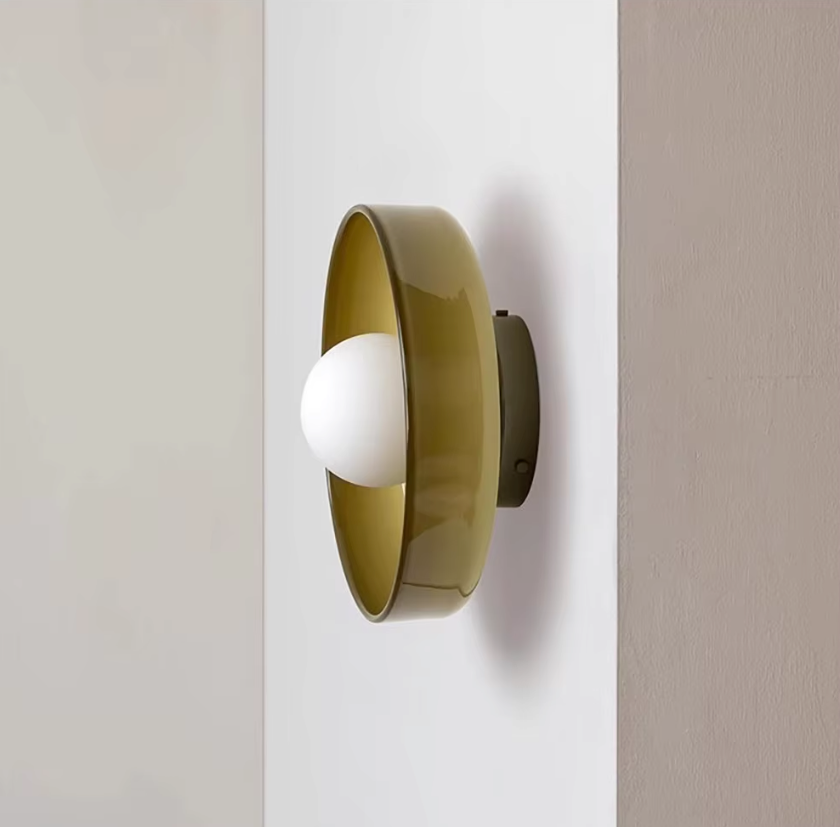 Lumi Runde Deckenleuchte aus Glas – Nordisches Design für Wohnzimmer, Schlafzimmer und Flur – LED Deckenlampe 25 cm 2