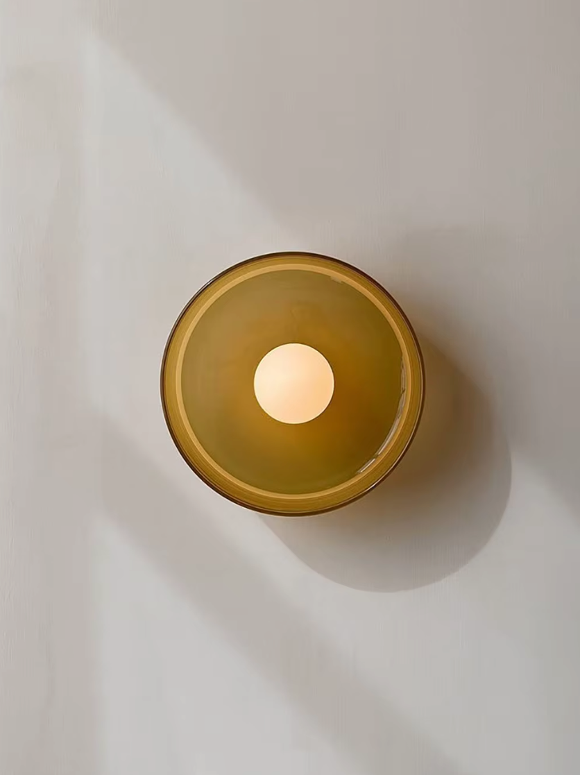 Lumi Runde Deckenleuchte aus Glas – Nordisches Design für Wohnzimmer, Schlafzimmer und Flur – LED Deckenlampe 25 cm 3